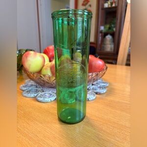Heineken Green Embossed Glass Bottle Beer Glass